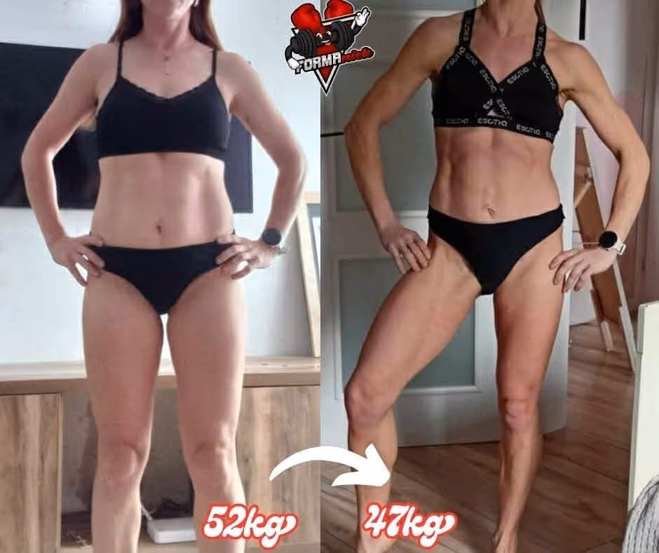 Zdjęcie kobiecej przemiany podopiecznej trenera Marcina